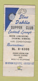 Matchbook Cover - Blue Dahlia Supper Club Milwaukee WI 30 Stick
