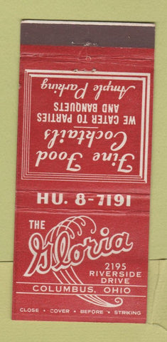 Matchbook Cover - Gloria Restaurant Columbus OH 30 Strike