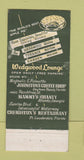 Matchbook Cover - Wedgwood Inn St Petersburg FL 21 Strike Feature