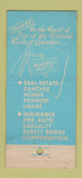 Matchbook Cover - Warren Real Estate Tulare CA 21 Strike Feature