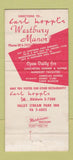 Matchbook Cover - Carl Hoppl's Westbury Manor LI NY 30 Strike
