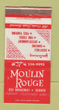 Matchbook Cover - Moulin Rouge Denver Colorado WEAR 30 Strike