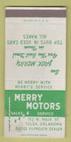 Matchbook Cover - Dodge Plymouth Tulsa OK WORN SAMPLE 30 Strike