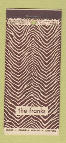 Matchbook Cover - The Franks 21 Strike Feature
