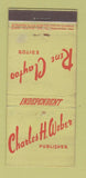 Matchbook Cover - Charles Webster Publishing Chicago IL WEAR  21 Strike Feature