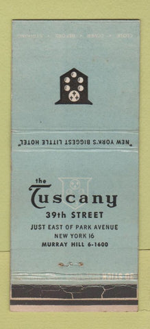 Matchbook Cover - The Tuscany New York City WEAR 30 Stick