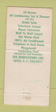 Matchbook Cover - Latta Motel SC WEAR 30 Strike