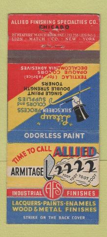 Matchbook Cover - Allied Armitage Chicago IL 21 Strike Feature