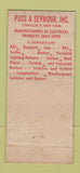 Matchbook Cover - P&S Receptacles Caps Syracuse NY WEAR 30 Stick