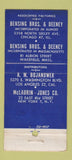 Matchbook Cover - Bensing Bros & Deeney Ink Philadelphia PA WEAR 30 Stick