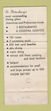 Matchbook Cover - Outrigger Inn St Petersburg FL 30 Strike