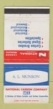 Matchbook Cover - National Carbon AL Munson 30 Strike