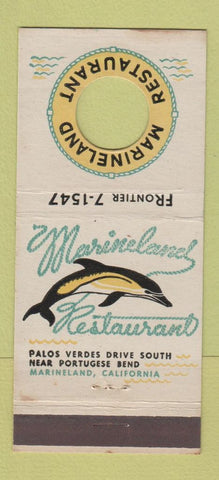 Matchbook Cover - Marineland Restaurant Marineland CA 21 Strike Feature