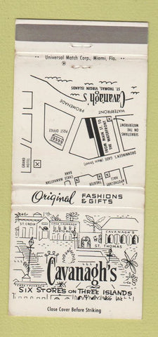 Matchbook Cover - Cavanagh's St Thomas Virgin Islands 30 Strike