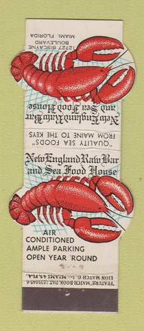 Matchbook Cover - New England Raw Bar Miami FL Feature Contour