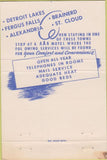 Matchbook Cover - Motels St Cloud Fergus Falls Brainerd MN 40 Strike