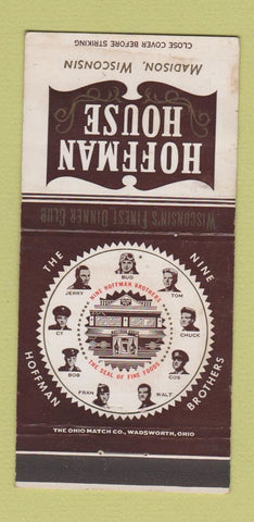 Matchbook Cover - Hoffman House Madison WI 30 Strike