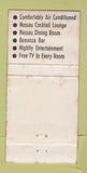 Matchbook Cover - Escape Hotel Fort Lauderdale FL WORN 30 Strike