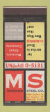 Matchbook Cover - Marwais Steel Los Angeles CA 30 Strike