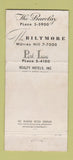 Matchbook Cover - Barclay Hotel King's Inn New York City 30 Strike