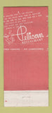 Matchbook Cover - Pelican Restaurant Clearwater Beach FL MISCUT WEAR 30 Stick