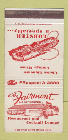 Matchbook Cover - Fairmont Restaurant Rutland VT WEAR 30 Strike