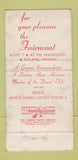 Matchbook Cover - Fairmont Restaurant Rutland VT WEAR 30 Strike