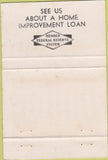 Matchbook Cover - First National Bank Gibson City IL 40 Strike