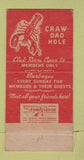 Matchbook Cover - Craw Dad Hole Sunset Beach CA 30 Strike