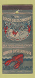 Matchbook Cover - Union Oyster House Boston MA WEAR 21 Strike Feature
