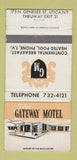 Matchbook Cover - Gateway Motel Utica NY 30 Strike