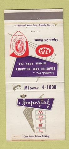 Matchbook Cover - Imperial Motel Winter Park FL WEAR 30 Strike