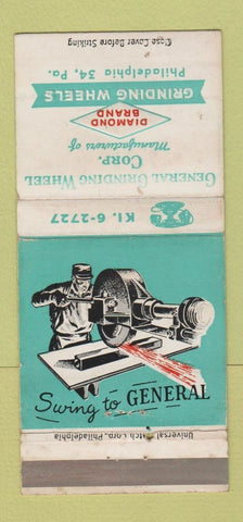 Matchbook Cover - General Grinding Wheel Philadelphia PA WEAR 30 Strike