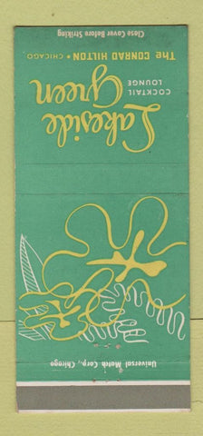 Matchbook Cover - Lakeside Green Conrad Hilton Hotel Chicago ILO 30 Strike