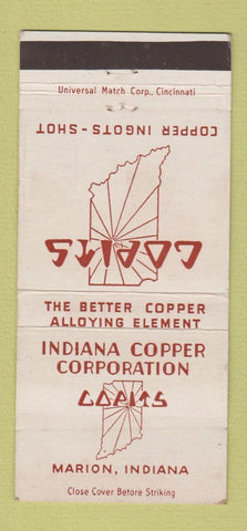 Matchbook Cover - Indiana Copper Corp Marion IN 30 Strike