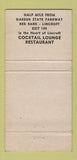 Matchbook Cover - Lincraft Inn NJ 30 Strike