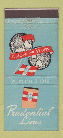 Matchbook Cover - Presidential Lines Steamship New York City 21 Strike Feature