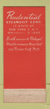 Matchbook Cover - Presidential Lines Steamship New York City 21 Strike Feature