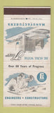 Matchbook Cover - FC? Engineers Constructors WEAR 30 Strike