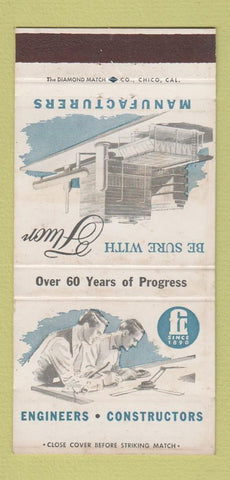 Matchbook Cover - FC? Engineers Constructors WEAR 30 Strike