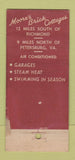 Matchbook Cover - Moore's Brick Cottages Chester VA 21 Strike Feature