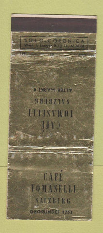 Matchbook Cover - Cafe Tomasell Salzburg Austria WORN 30 Strike