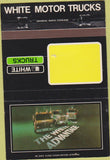 Matchbook Cover - White Semi Trucks BLANK WEAR 40 Strike
