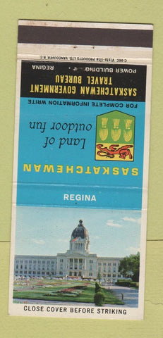 Matchbook Cover - Saskatchewan Tourism Regina SK  30 Strike