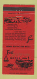Matchbook Cover - Fort Stephenson Motor Inn Fremont OH 30 Strike