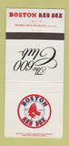 Matchbook Cover - Boston Red Sox Baseball MA 1990 Schedule 30 Strike
