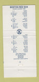 Matchbook Cover - Boston Red Sox Baseball MA 1990 Schedule 30 Strike