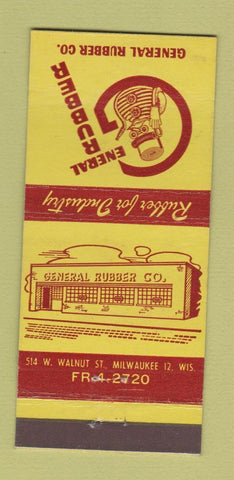 Matchbook Cover - General Rubber Milwaukee WI 30 Strike