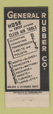 Matchbook Cover - General Rubber Milwaukee WI 30 Strike