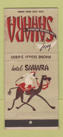 Matchbook Cover - Sahara Hotel Casino Las Vegas NV 30 Strike